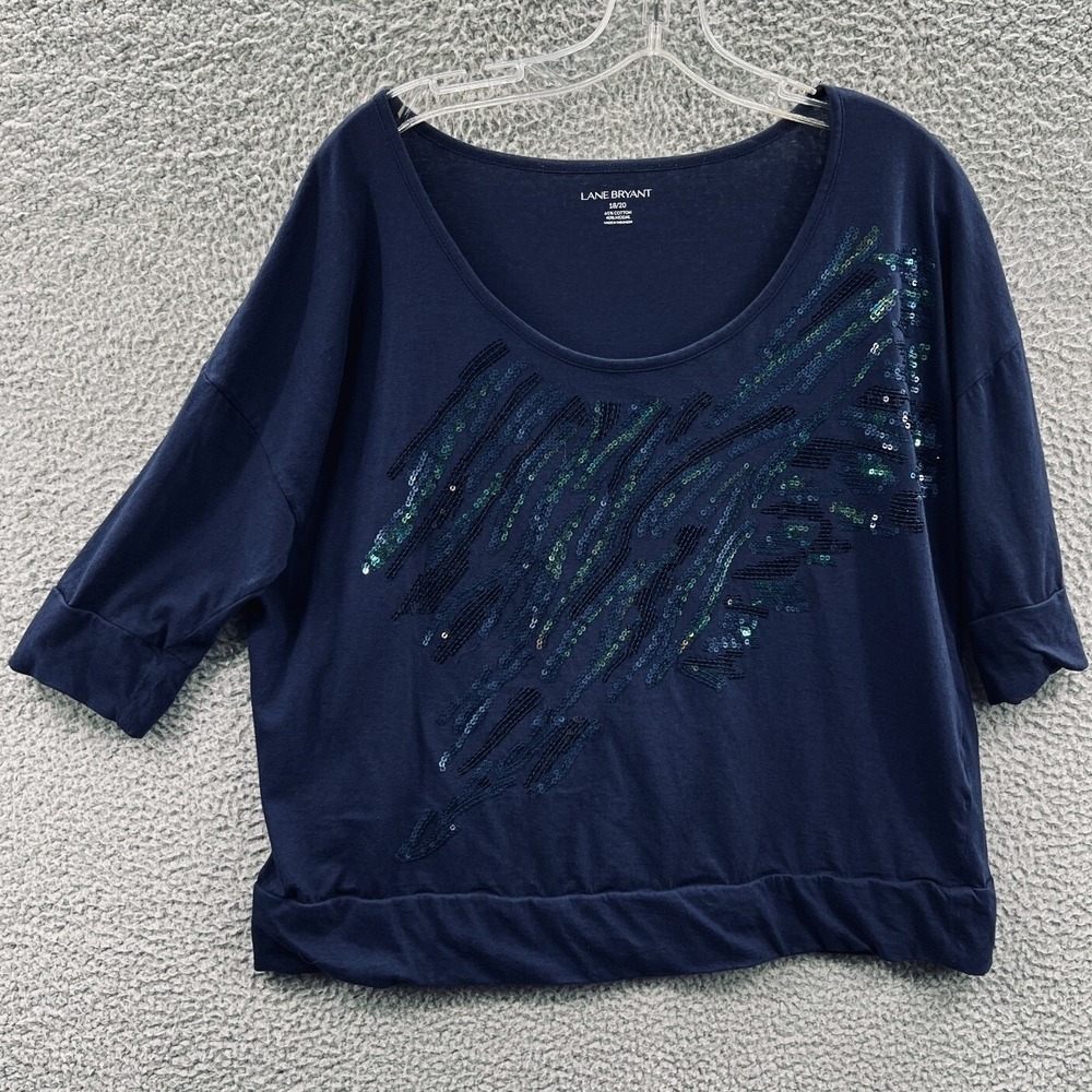 Womens Minimalist Knit Top 18/20 Indie Sequin Embellished Relaxed Evening Casual